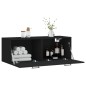 vidaXL Armario de pared madera de ingeniería negro 100x36,5x35 cm vidaXL Armario de pared madera de ingeniería negro 100x36,5x35 cm