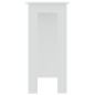 vidaXL Mesa bar con estante madera contrachapada blanco 102x50x103,5cm
