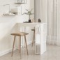 vidaXL Mesa bar con estante madera contrachapada blanco 102x50x103,5cm