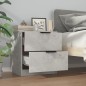 vidaXL Mesita de noche madera contrachapada gris hormigón vidaXL Mesita de noche madera contrachapada gris hormigón