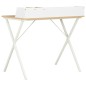 vidaXL Escritorio blanco y natural 80x50x84 cm vidaXL Escritorio blanco y natural 80x50x84 cm
