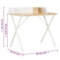 vidaXL Escritorio blanco y natural 80x50x84 cm vidaXL Escritorio blanco y natural 80x50x84 cm