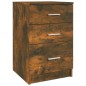 vidaXL Mesita de noche madera contrachapada roble ahumado 40x40x63 cm vidaXL Mesita de noche madera contrachapada roble ahumado 40x40x63 cm