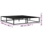 vidaXL Estructura de cama de metal negra 200x200 cm vidaXL Estructura de cama de metal negra 200x200 cm