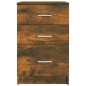 vidaXL Mesita de noche madera contrachapada roble ahumado 40x40x63 cm vidaXL Mesita de noche madera contrachapada roble ahumado 40x40x63 cm