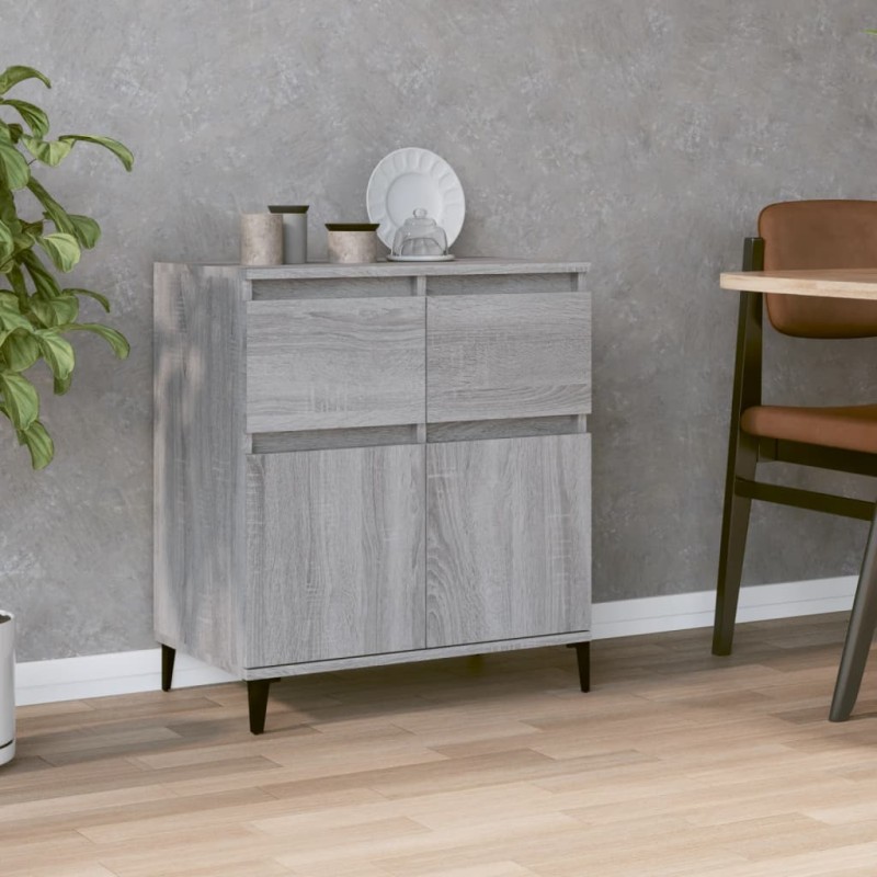 vidaXL Aparador de madera contrachapada gris Sonoma 60x35x70 cm vidaXL Aparador de madera contrachapada gris Sonoma 60x35x70 cm