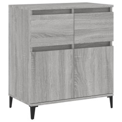 vidaXL Aparador de madera contrachapada gris Sonoma 60x35x70 cm