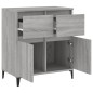 vidaXL Aparador de madera contrachapada gris Sonoma 60x35x70 cm vidaXL Aparador de madera contrachapada gris Sonoma 60x35x70 cm