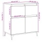 vidaXL Aparador de madera contrachapada gris Sonoma 60x35x70 cm vidaXL Aparador de madera contrachapada gris Sonoma 60x35x70 cm