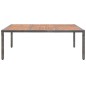 vidaXL Mesa de jardín ratán PE y madera de acacia gris 200x150x74 cm vidaXL Mesa de jardín ratán PE y madera de acacia gris 200x150x74 cm