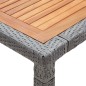 vidaXL Mesa de jardín ratán PE y madera de acacia gris 200x150x74 cm vidaXL Mesa de jardín ratán PE y madera de acacia gris 200x150x74 cm