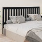 vidaXL Cabecero de cama madera maciza de pino negro 206x6x101 cm vidaXL Cabecero de cama madera maciza de pino negro 206x6x101 cm