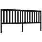 vidaXL Cabecero de cama madera maciza de pino negro 206x6x101 cm vidaXL Cabecero de cama madera maciza de pino negro 206x6x101 cm