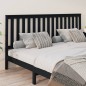 vidaXL Cabecero de cama madera maciza de pino negro 206x6x101 cm vidaXL Cabecero de cama madera maciza de pino negro 206x6x101 cm