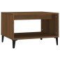 vidaXL Mesa de centro madera contrachapada marrón roble 60x50x40 cm vidaXL Mesa de centro madera contrachapada marrón roble 60x50x40 cm