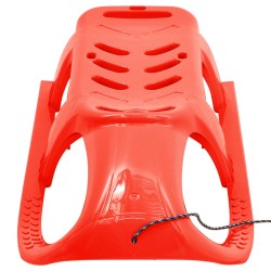 vidaXL Trineo para niños polipropileno rojo 102,5x40x23 cm