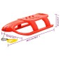 vidaXL Trineo para niños polipropileno rojo 102,5x40x23 cm vidaXL Trineo para niños polipropileno rojo 102,5x40x23 cm