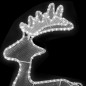 vidaXL Reno de Navidad con malla 306 LED 60x24x89 cm