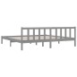 vidaXL Estructura de cama madera maciza de pino gris 200x200 cm