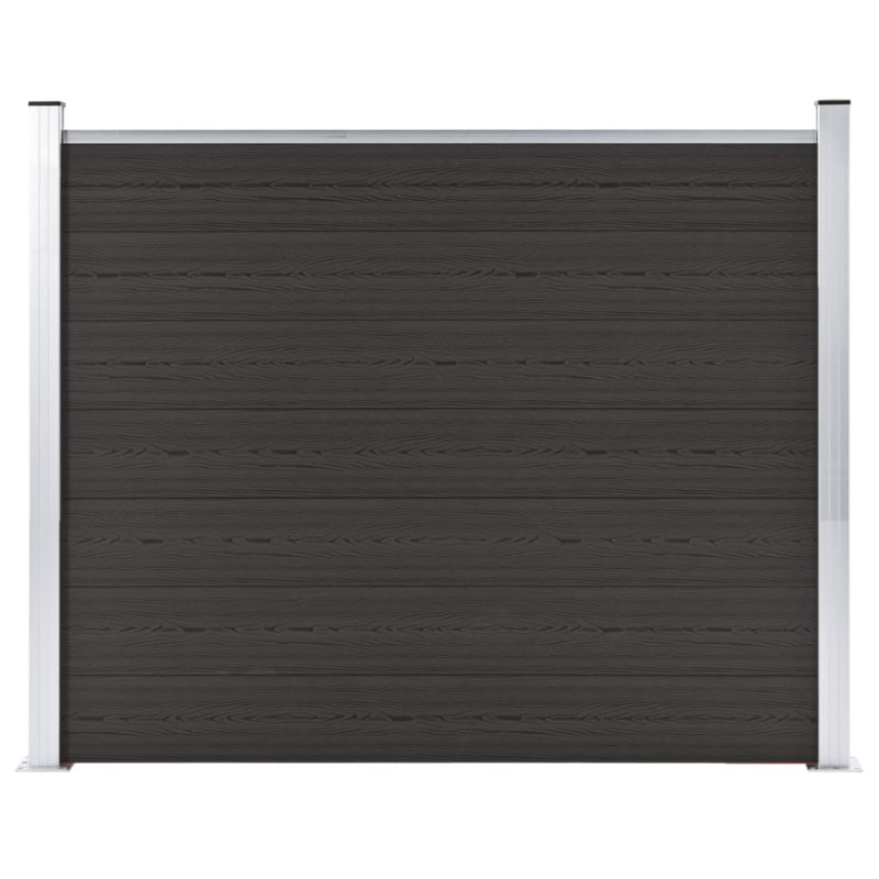 vidaXL Panel de valla WPC negro 180x146 cm vidaXL Panel de valla WPC negro 180x146 cm