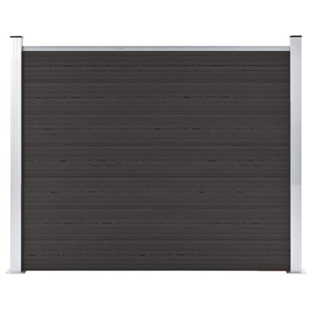 vidaXL Panel de valla WPC negro 180x146 cm