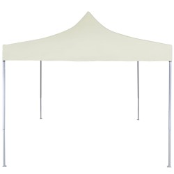 vidaXL Carpa plegable profesional acero color crema 2x2 m