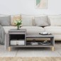 vidaXL Mesa de centro madera contrachapada gris Sonoma 100x50x45 cm vidaXL Mesa de centro madera contrachapada gris Sonoma 100x50x45 cm