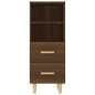 vidaXL Aparador madera contrachapada roble marrón 34,5x34x90 cm vidaXL Aparador madera contrachapada roble marrón 34,5x34x90 cm