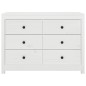 vidaXL Armario auxiliar de madera maciza de pino blanco 100x40x72 cm vidaXL Armario auxiliar de madera maciza de pino blanco 100x40x72 cm