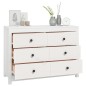 vidaXL Armario auxiliar de madera maciza de pino blanco 100x40x72 cm vidaXL Armario auxiliar de madera maciza de pino blanco 100x40x72 cm