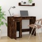 vidaXL Escritorio madera contrachapada roble ahumado 100x49x75 cm