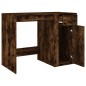 vidaXL Escritorio madera contrachapada roble ahumado 100x49x75 cm