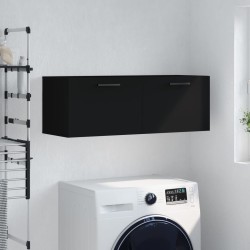 vidaXL Armario de pared madera de ingeniería negro 100x36,5x35 cm