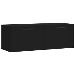 vidaXL Armario de pared madera de ingeniería negro 100x36,5x35 cm