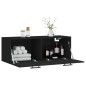 vidaXL Armario de pared madera de ingeniería negro 100x36,5x35 cm