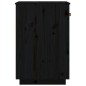 vidaXL Armario de escritorio madera maciza de pino negro 40x50x75 cm