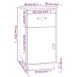 vidaXL Armario de escritorio madera maciza de pino negro 40x50x75 cm
