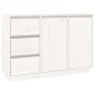 vidaXL Aparador de madera maciza de pino blanco 111x34x75 cm vidaXL Aparador de madera maciza de pino blanco 111x34x75 cm
