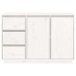 vidaXL Aparador de madera maciza de pino blanco 111x34x75 cm vidaXL Aparador de madera maciza de pino blanco 111x34x75 cm