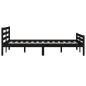 vidaXL Estructura de cama de madera maciza negro 140x190 cm vidaXL Estructura de cama de madera maciza negro 140x190 cm