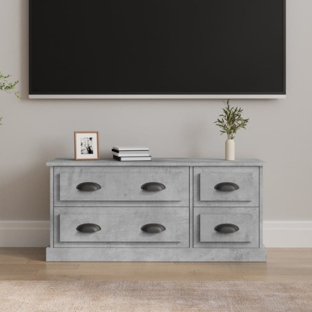vidaXL Mueble de TV madera contrachapada gris hormigón 100x35,5x45 cm