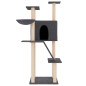 vidaXL Rascador para gatos con postes de sisal gris oscuro 143 cm vidaXL Rascador para gatos con postes de sisal gris oscuro 143 cm