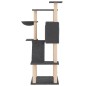 vidaXL Rascador para gatos con postes de sisal gris oscuro 143 cm vidaXL Rascador para gatos con postes de sisal gris oscuro 143 cm