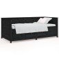vidaXL Sofá cama madera maciza de pino negro 75x190 cm vidaXL Sofá cama madera maciza de pino negro 75x190 cm