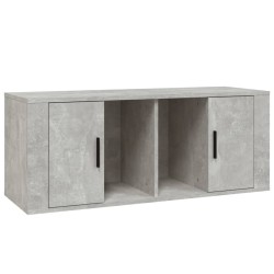 vidaXL Mueble para TV contrachapada gris hormigón 100x35x40 cm