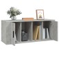 vidaXL Mueble para TV contrachapada gris hormigón 100x35x40 cm vidaXL Mueble para TV contrachapada gris hormigón 100x35x40 cm