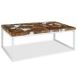 vidaXL Mesa de centro de teca y resina 110x60x40 cm vidaXL Mesa de centro de teca y resina 110x60x40 cm