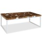 vidaXL Mesa de centro de teca y resina 110x60x40 cm vidaXL Mesa de centro de teca y resina 110x60x40 cm