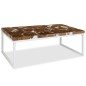 vidaXL Mesa de centro de teca y resina 110x60x40 cm vidaXL Mesa de centro de teca y resina 110x60x40 cm