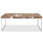 vidaXL Mesa de centro de teca y resina 110x60x40 cm vidaXL Mesa de centro de teca y resina 110x60x40 cm